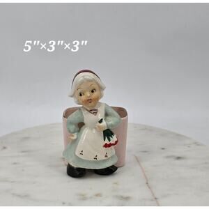 Vintage Dutch Girl Figurine Planter – Made in Japan
